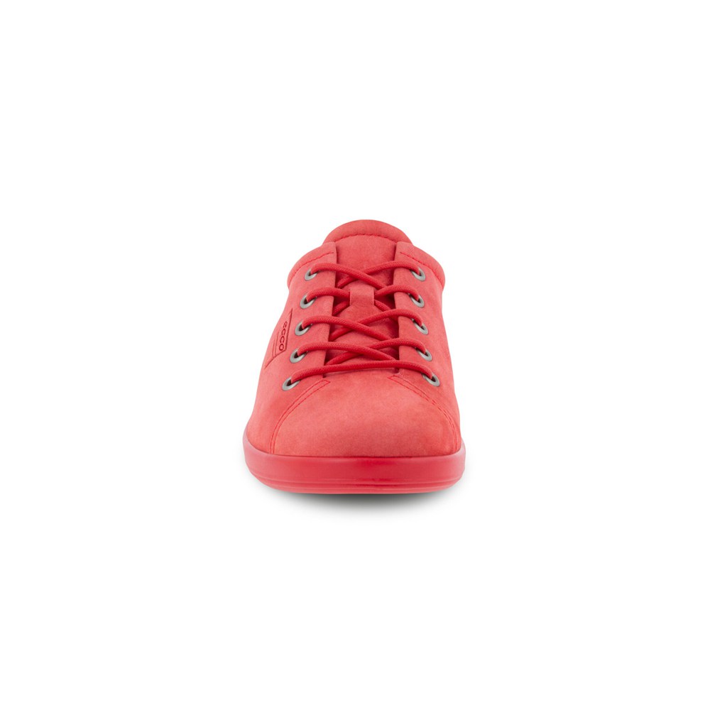 ECCO Womens Sneakers Red - Soft 2.0 Tie - RMY-305649